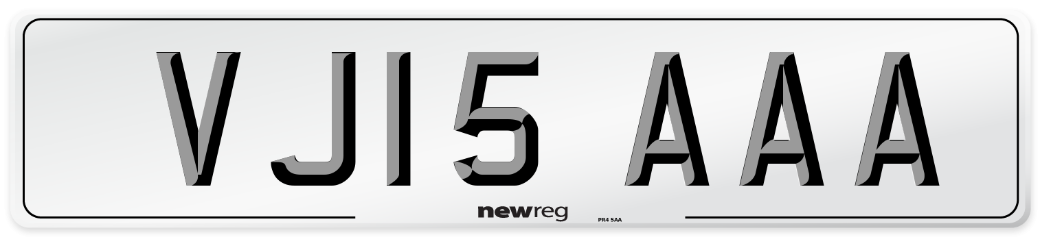 VJ15 AAA Number Plate from New Reg